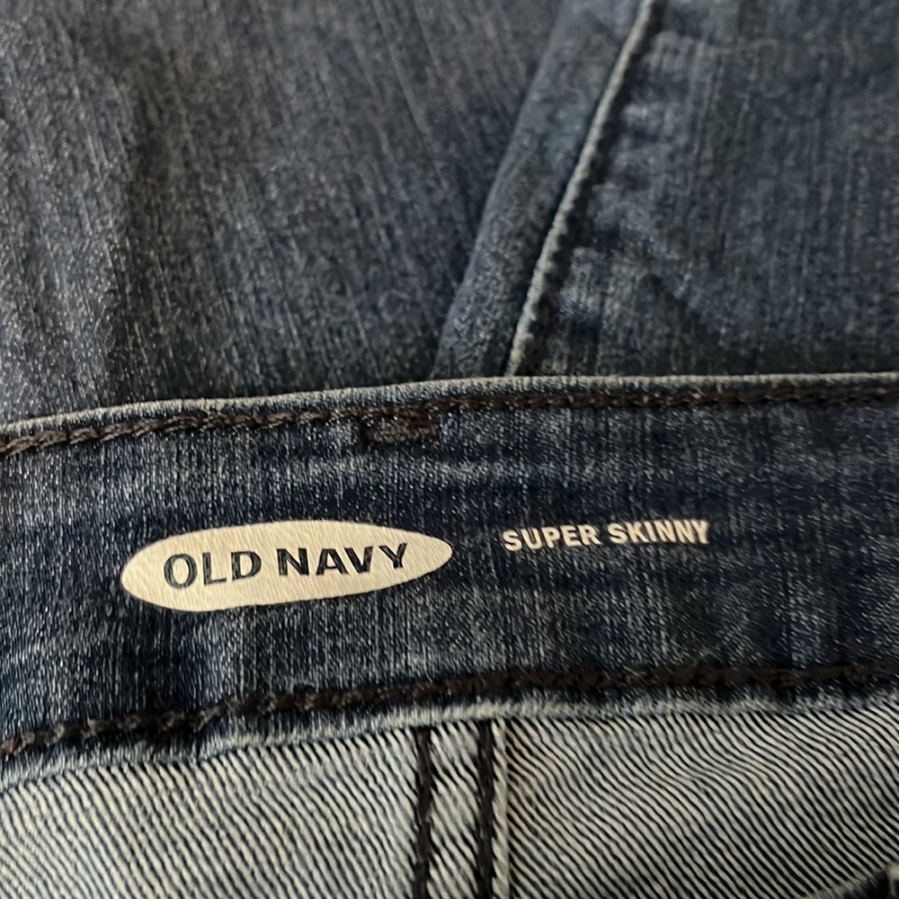 Old Navy Super skinny blue jeans size 14. LIKE NEW - Picture 5 of 7